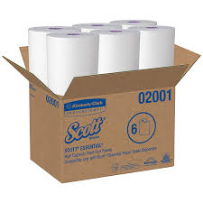 FOR-101535 Scott Essential 02001 White Roll Towel 6/case