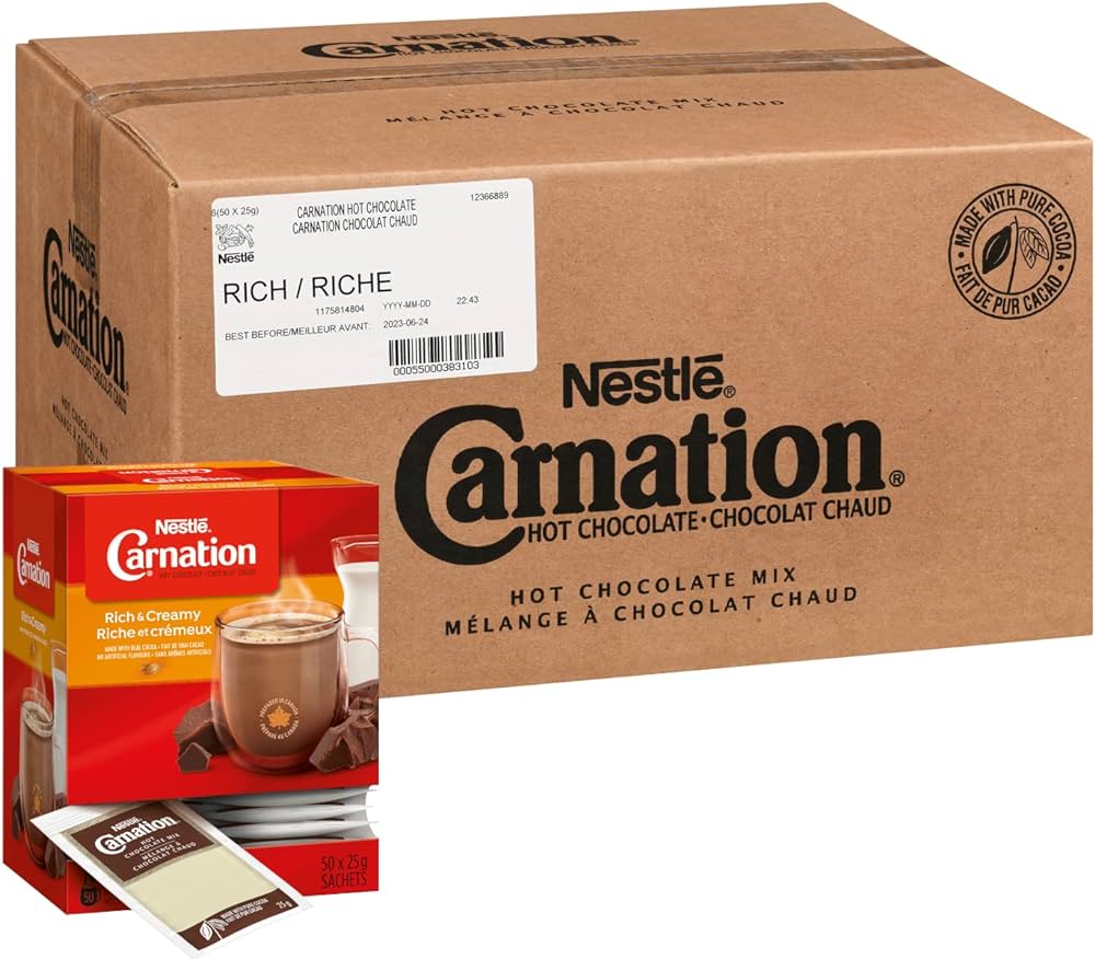 17489 Carnation Rich Hot Chocolate Envelopes 25g x 50/box