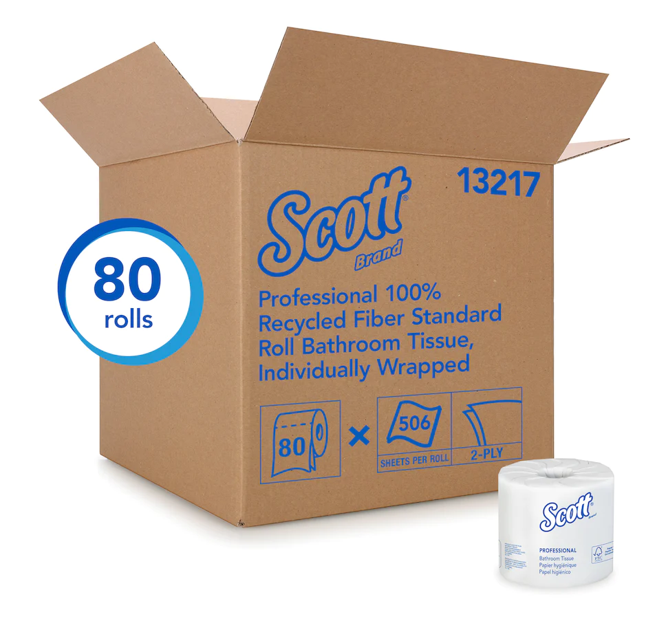 AB-TT13217 Scott 13217 Tissue Toilet 506 sheet 2 ply 80per case