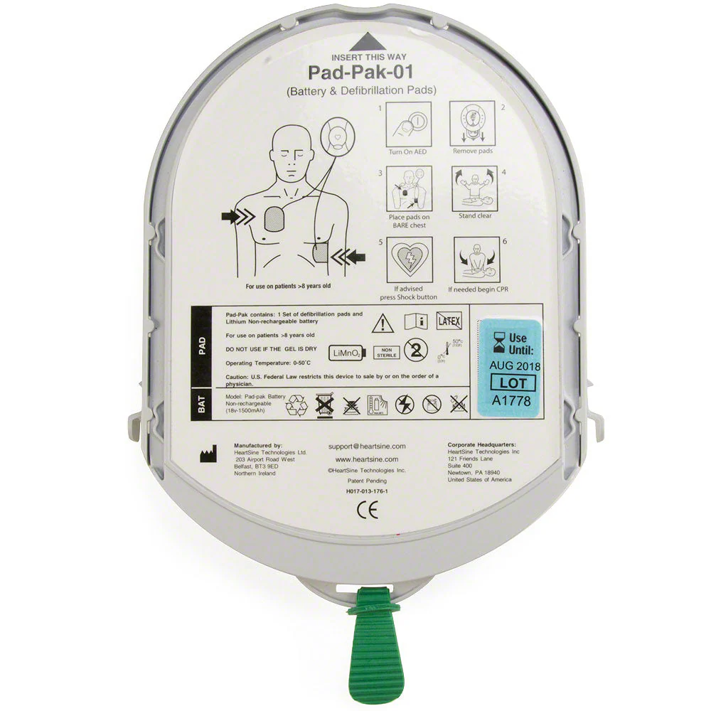 AED-PAD-PAK-01 Heartsine Adult Pad Pak