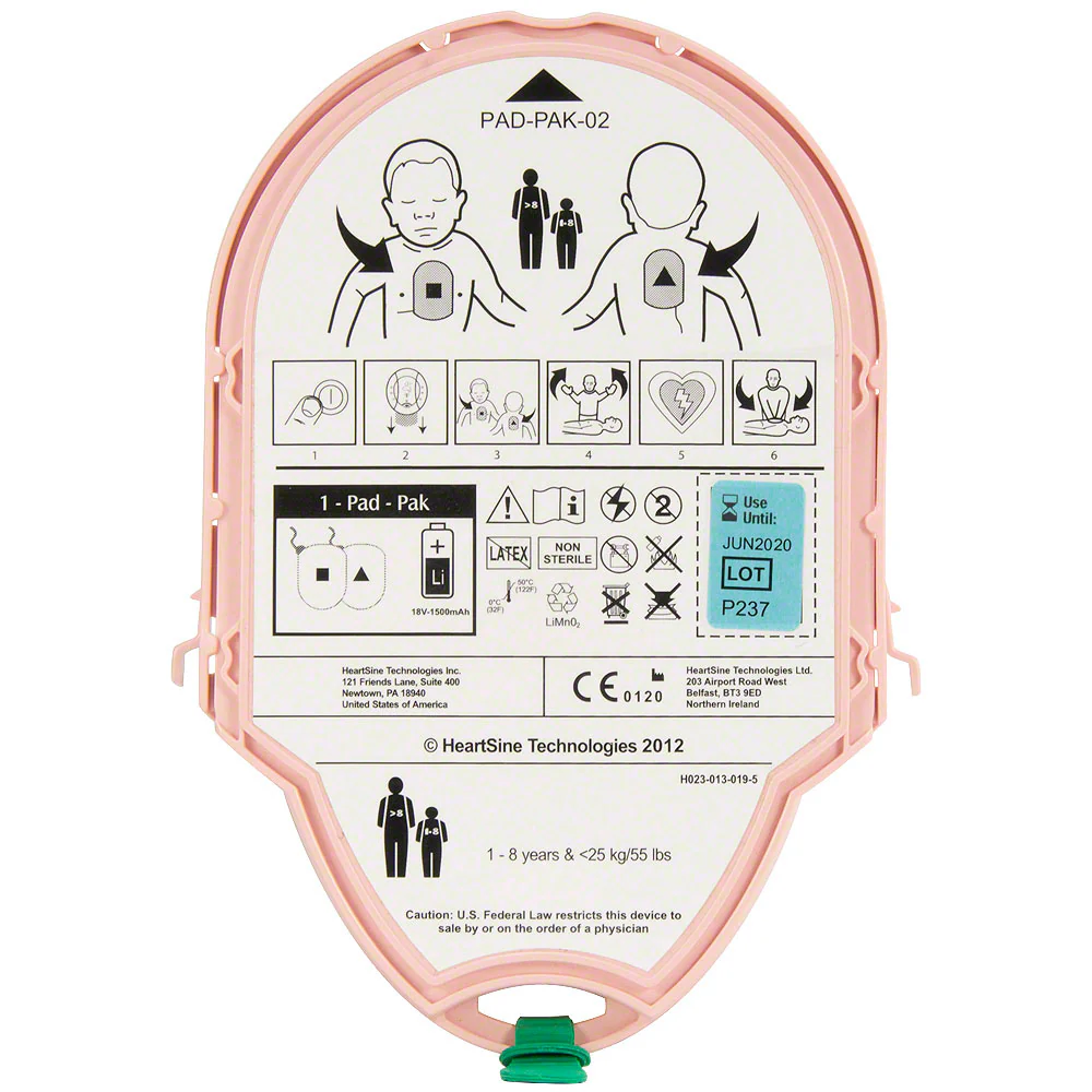 AED-PAD-PAK-02 HeartSine Pediatric Pad-Pak-02