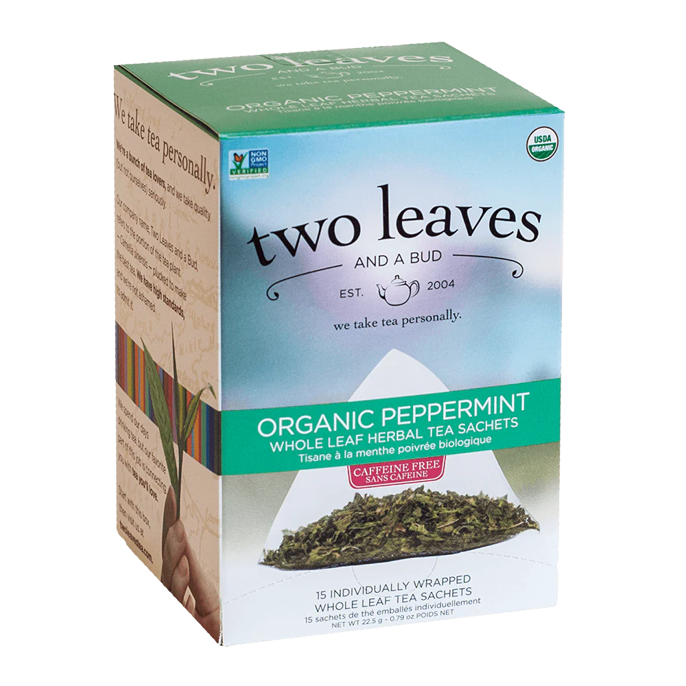 CC-365450#B Two Leaves Organic Peppermint  15's