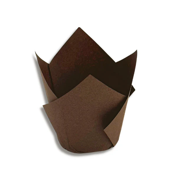 CG-GPABCTL15150B Brown Tulip Muffin Cup 2" x 2.1" 25sl/5000cs