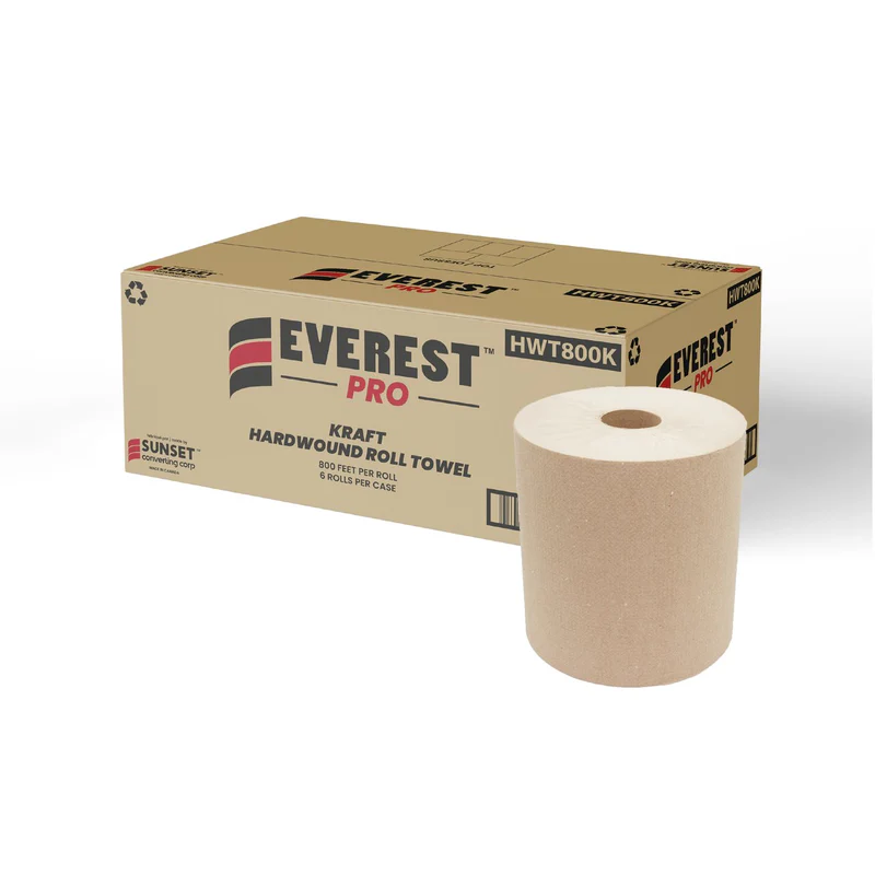 CG-PP000HWT800K Everest Pro Kraft Paper Towel Roll 7.85"x 800' 6 rolls per case