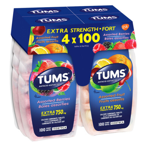 COS-7739#B Tums Extra Strength 100/Bottle