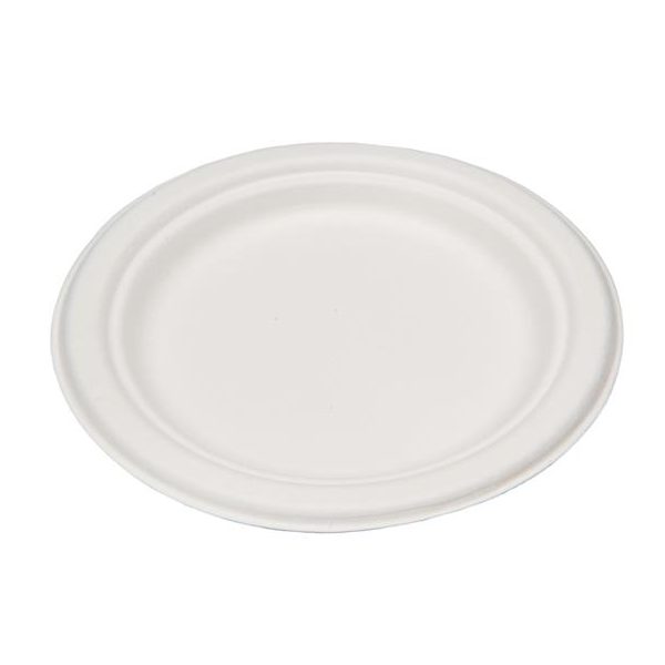 EP-007P Eco Packaging Compostable Sugarcane Plate 7" 1000/cs