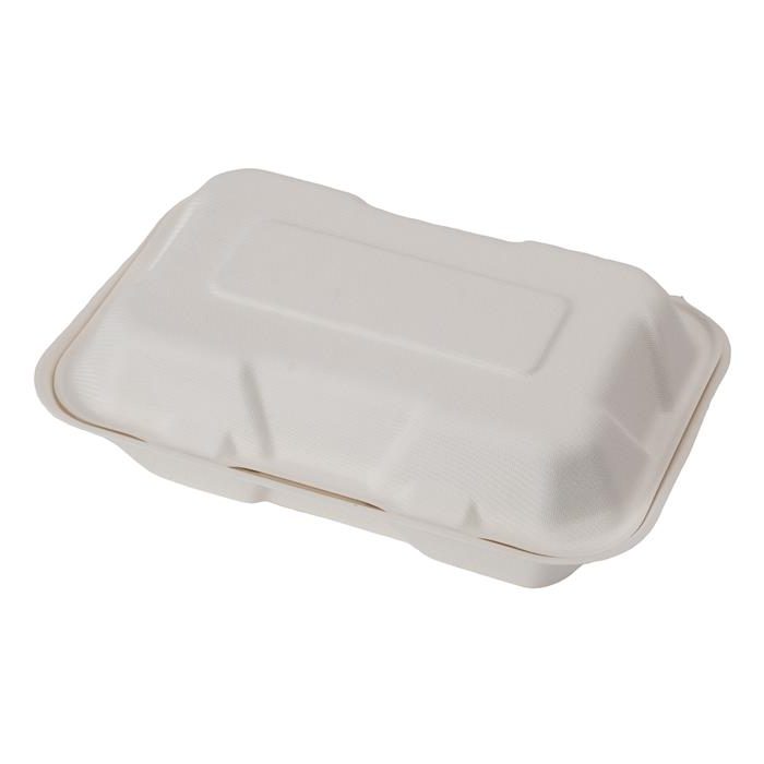 EP-96B Eco-Packaging 9x6x3 Sugarcane Clamshell 200/cs