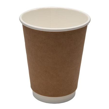 EP-DWC12 Eco-Packaging 12oz Kraft Double Wall Cup 500/cs