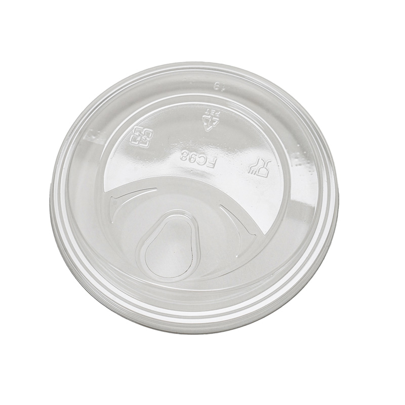 EP-PET-SL98 Eco-Packaging Clear Sippy Lid for 12-24oz Cold Cup