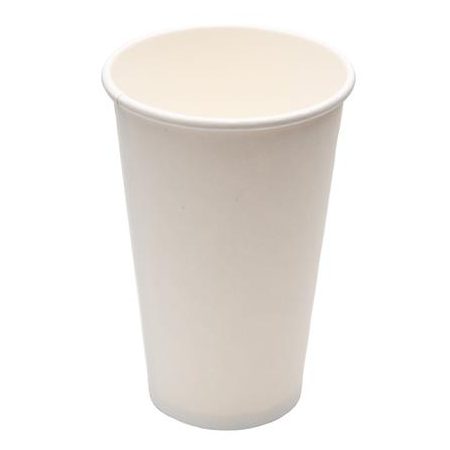 EP-PHC16W Eco-Packaging 16oz WHT Single Wall Hot Cup 1000/cs