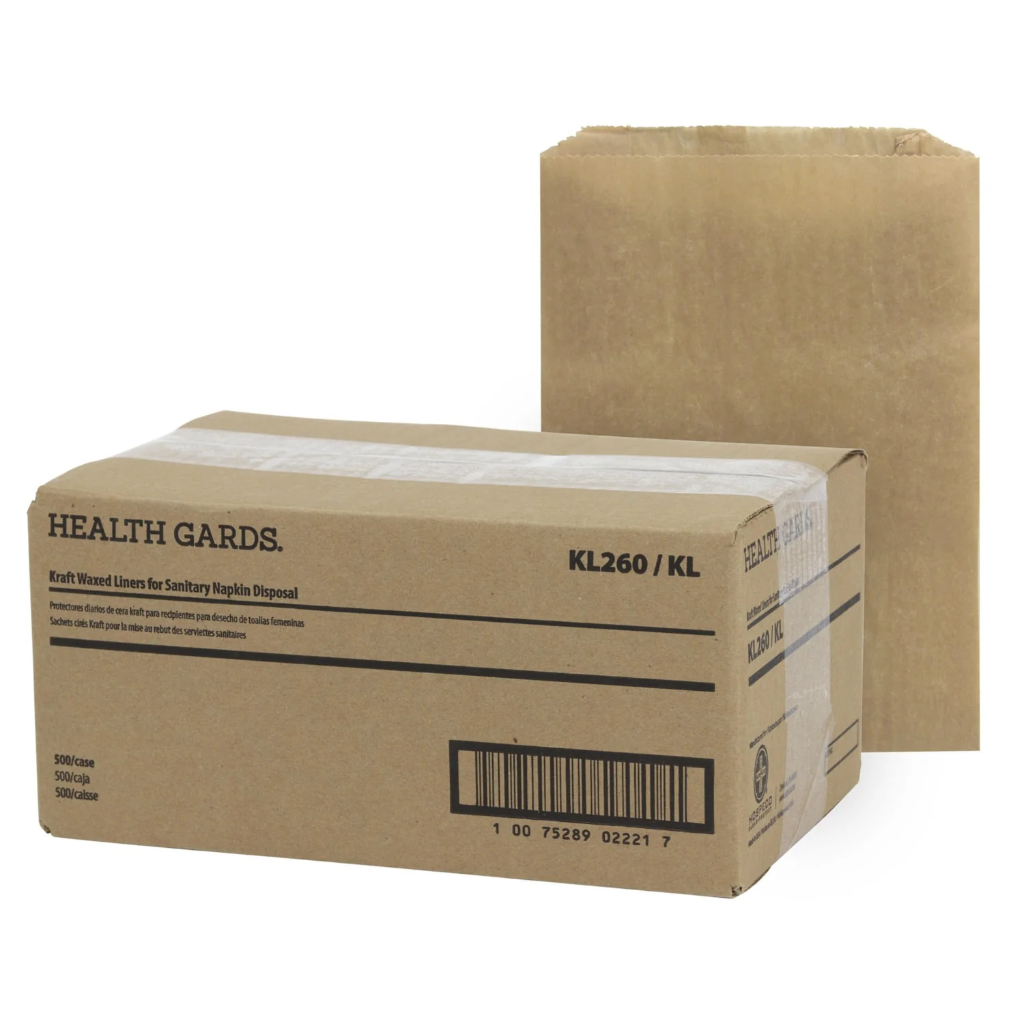 FOR-019401 KL260 Hospeco Sanitary Wax Kraft Bag 500/Case