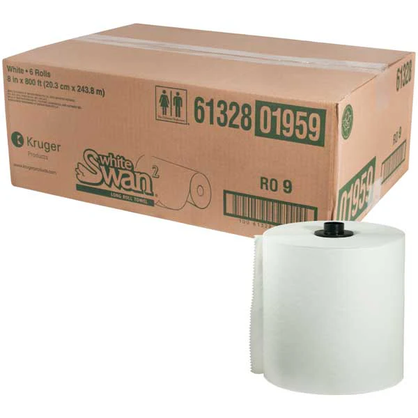 FOR-101240 01959 8 X800'  Towel White Swan 6 rolls per case