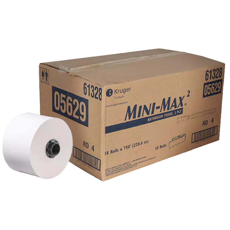 FOR-102078 Mini-Max 05629 2 ply 750 Bath Tissue 18 rolls per case