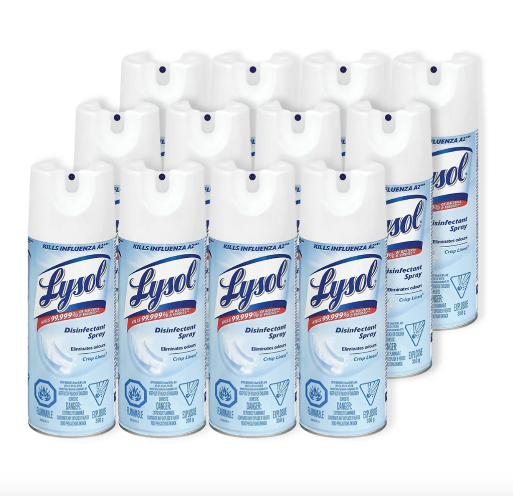 FOR-152315 Lysol Disinfectant Spray-Crisp Linen 350g, 12/case