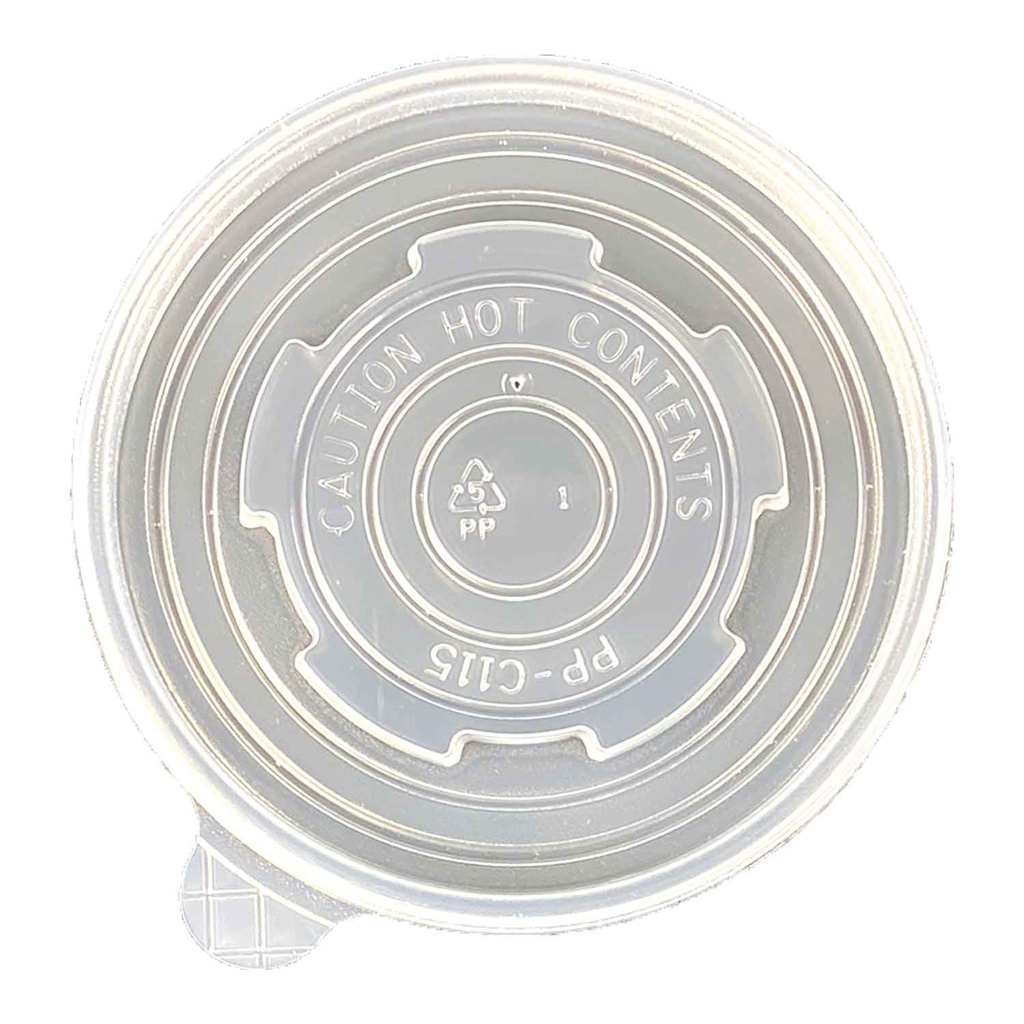 GC-80252L Green Century Clear Vented 12-32oz  Soup Bowl Lids 500/case