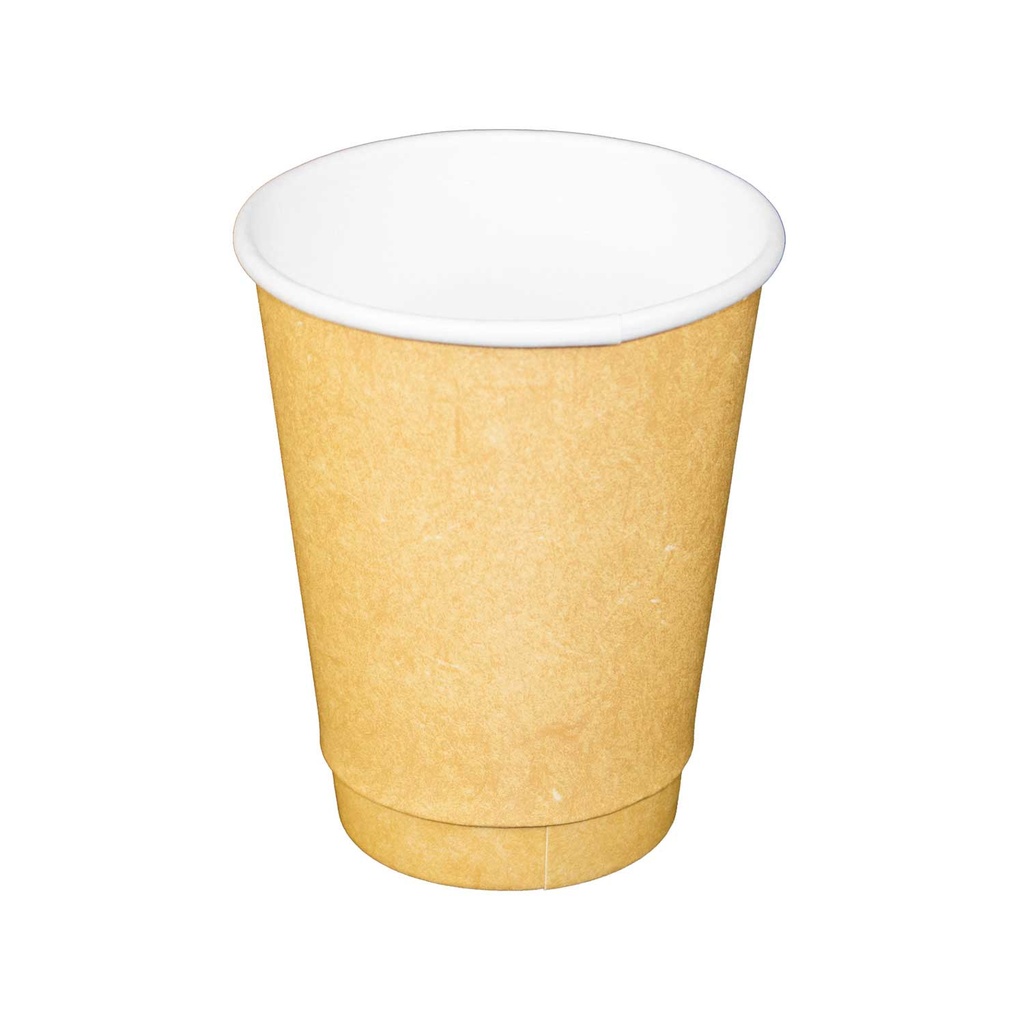 GC-90733 12oz Green Century Kraft DBL Wall Cups 500/cs