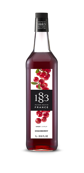 GH-181636#B 1883 Cranberry Syrup 1 L glass bottle