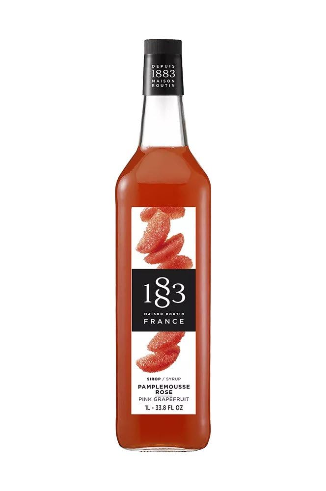 GH-185877#B 1883 Pink Grapefruit Syrup-1 L glass bottle