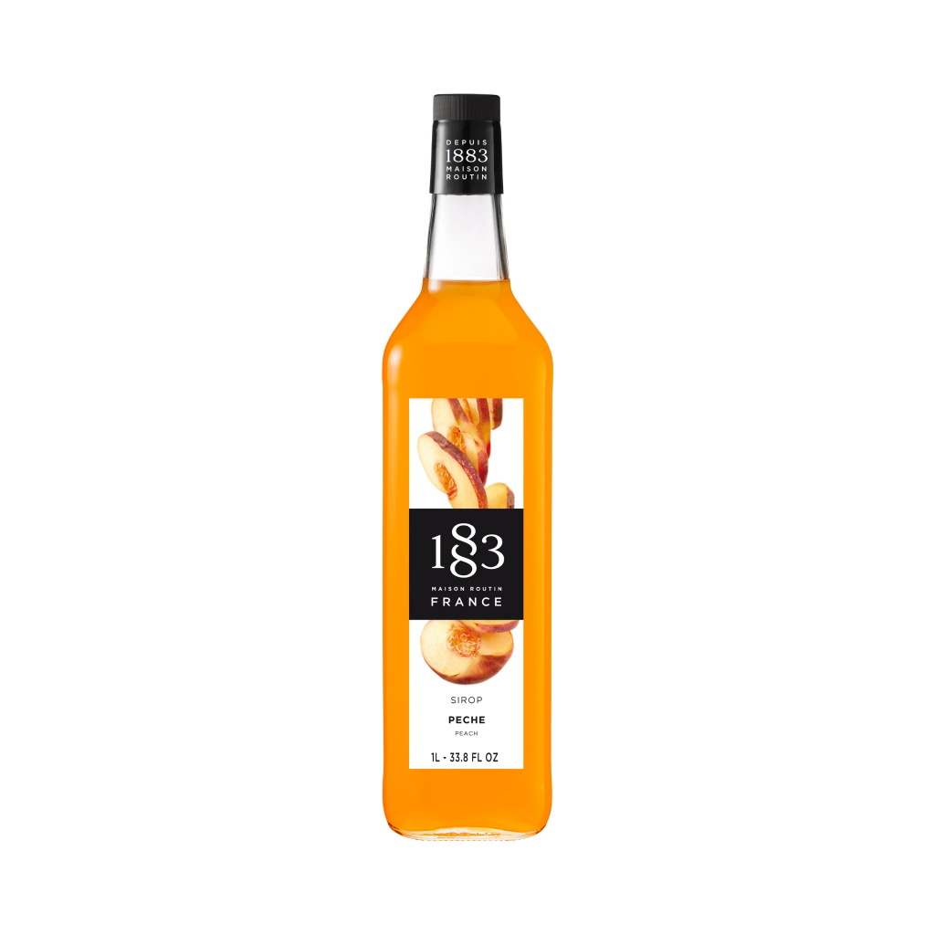 GH-186123#B 1883 Peach Syrup 1L  glass bottle
