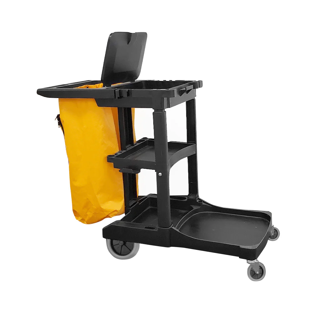 GLO-3001 Janitor Cart Black