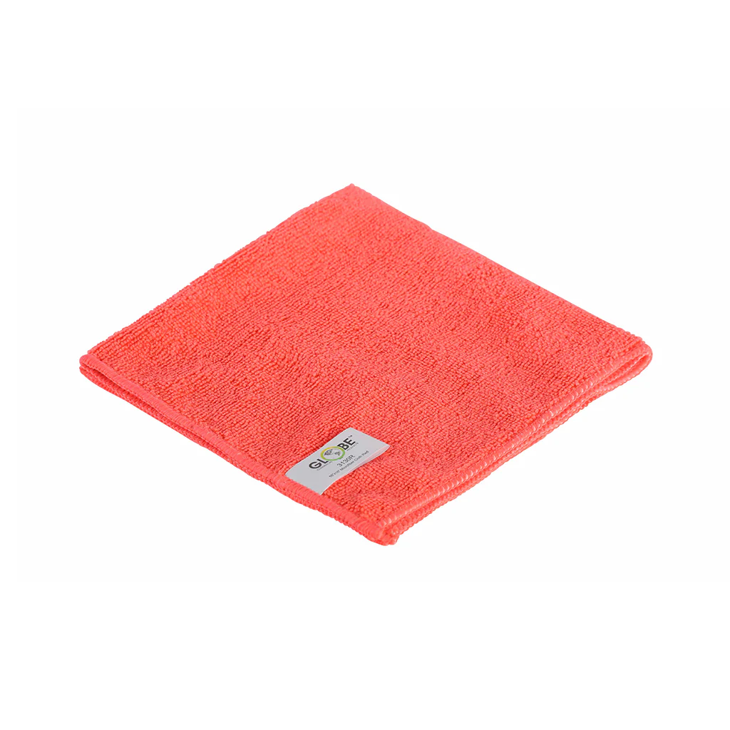 GLO-3130R#B 3130R   16 X 16 Microfiber Globe Cloth Red  10/pack