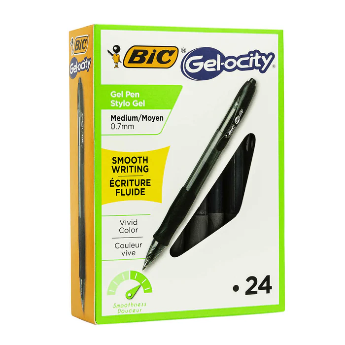 HBI-BIC19651 Gel-Ocity Black Gel Pen 24/box