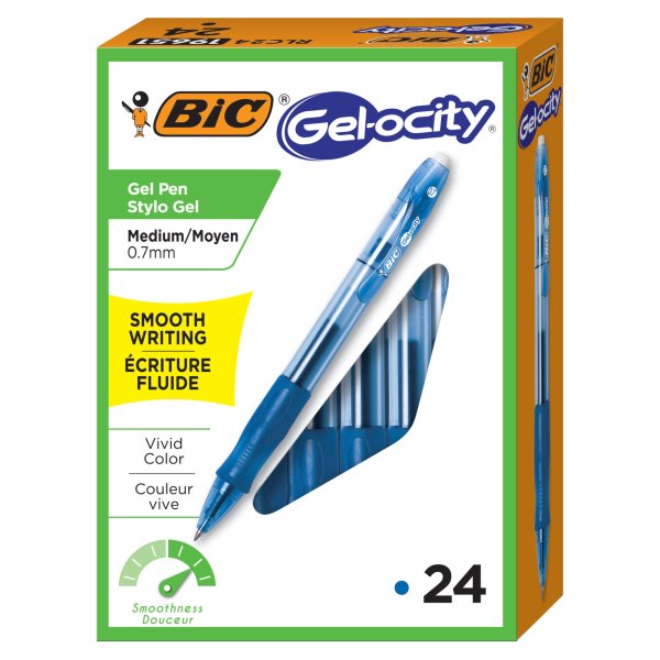 HBI-BIC36198 Gel-Ocity Gel Blue Pens 24 per box