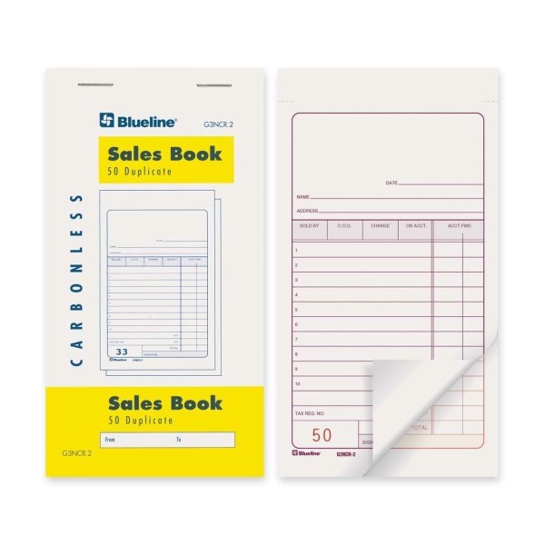 HBI-BLI25050#B Blueline Counter Sales Book -2 part 50 sheets English