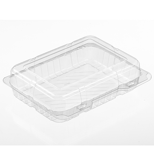 HD-J051 Clear Rectangular Hinged Container 12.2X8.58X2.95