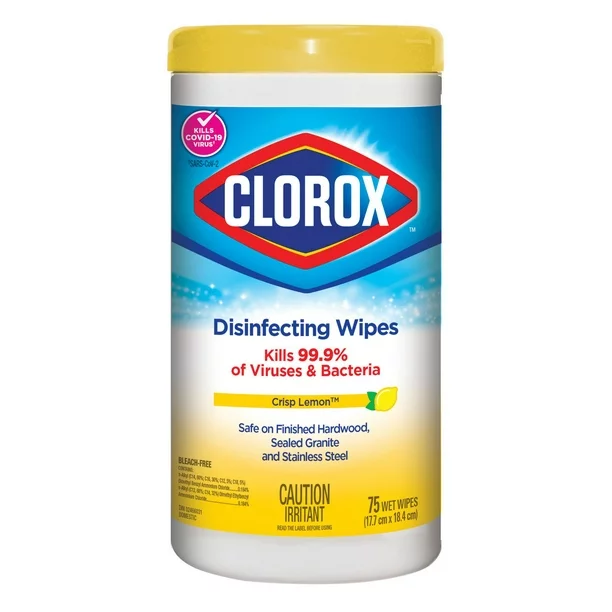 HM-6082#B Clorox Wipes Disinfecting, Lemon Fresh, 75 Count