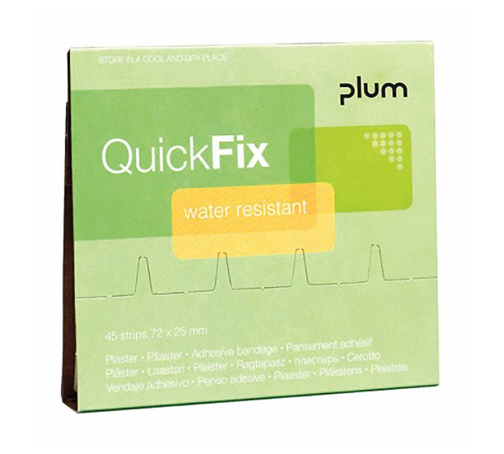 IS-5507 Plum Quick Fix Bandage Dispenser With 45 Plastic And 45 Fabric Bandages