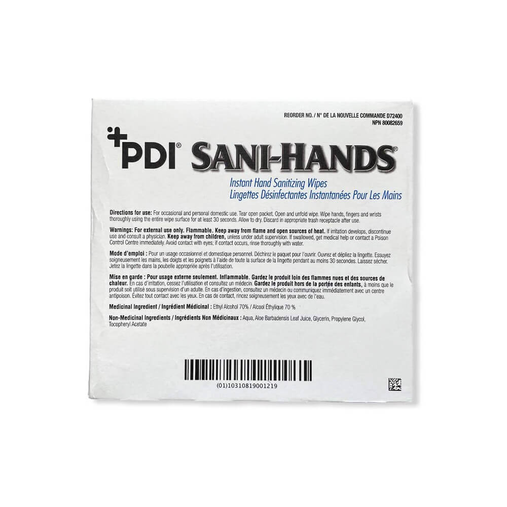 IS-72400#B Sani-hands Instant Hand Cleansing Wipes