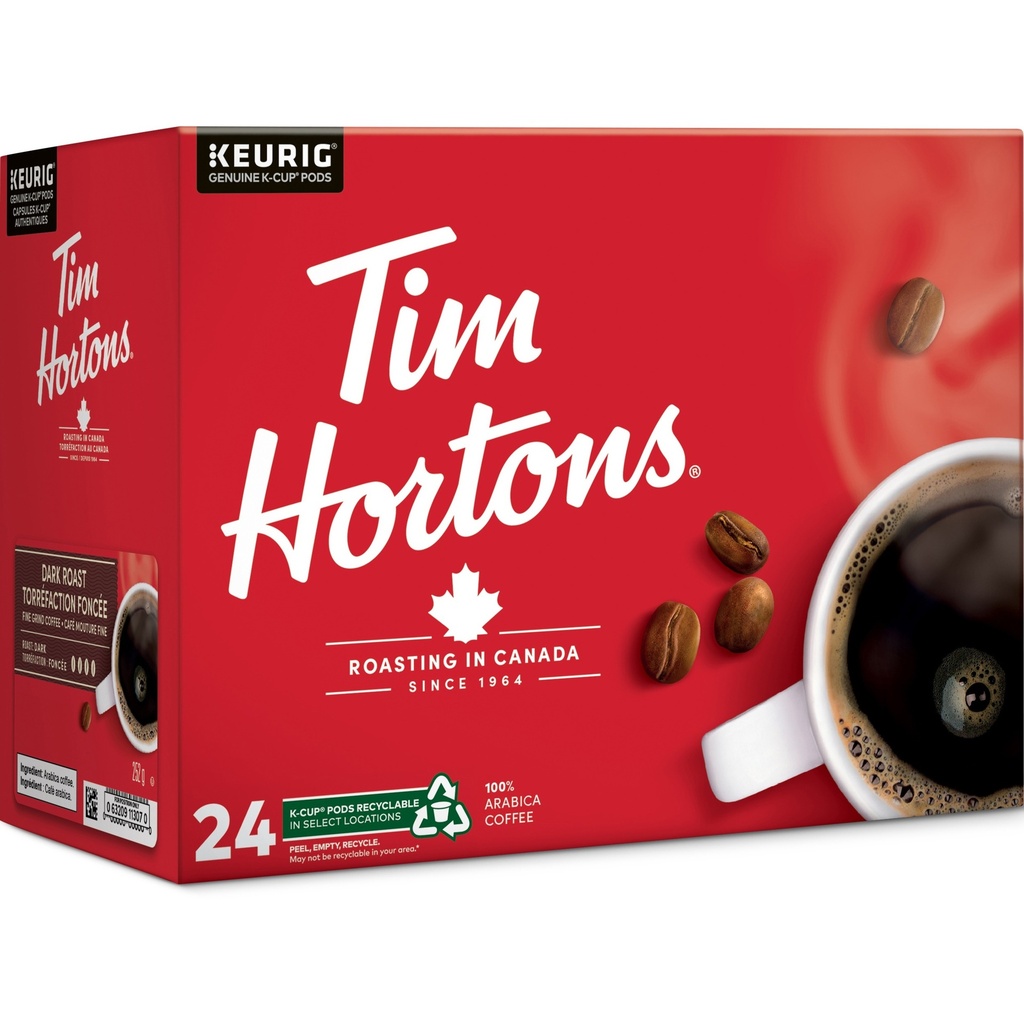 KG-61-01307#B💔 Tim Hortons Dark Roast Kcups 24 boxes x 4/case