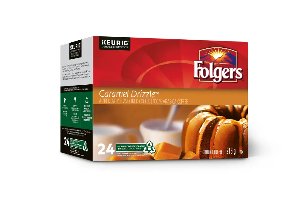 KG-61-22711#B Folgers Carmel Drizzle Kcups 24/bx