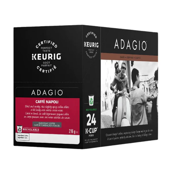 KG-86-27924#B Adagio Napoli Dark Rst Kcups 24/box