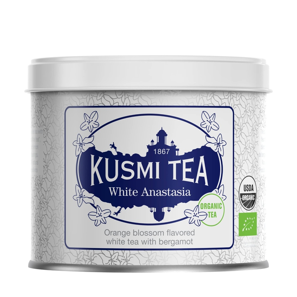 KT-BANA100BIO Kusmi White Anastasia Organic 90g Tin