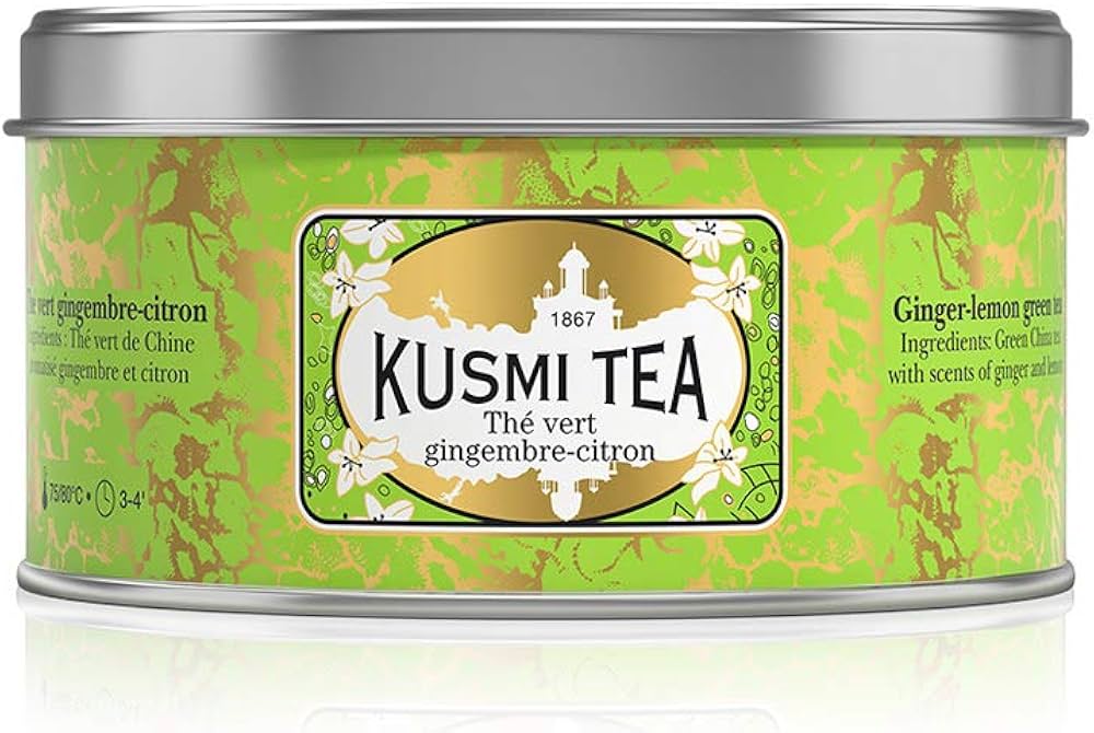 KT-VGIC025 Kusmi Tea Ginger Lemon Green Tea 25g Metal Tin