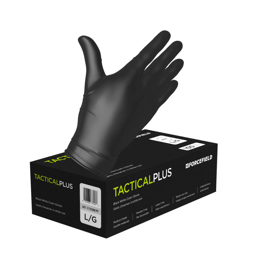 LAT-007-77701BK/PF#B SM Tactical Plus Black NT Gloves 100/box