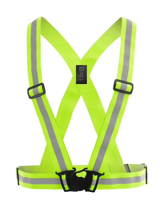 LAT-022-TBLY-OS Hi Vis Traffic Safety Sash Lime ea