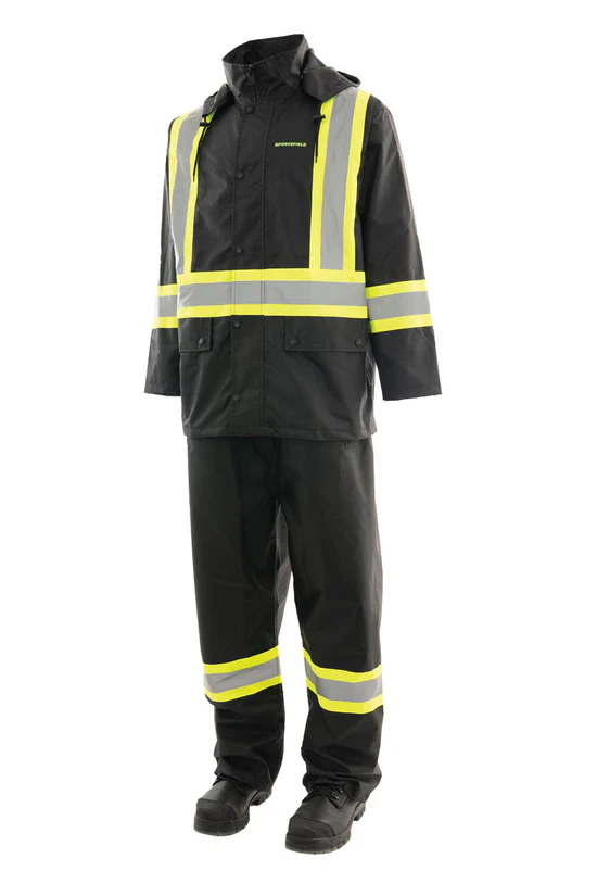 LAT-023-HVRSSBK-XL CSA 3 Piece Hi Vis Rain Suit XL