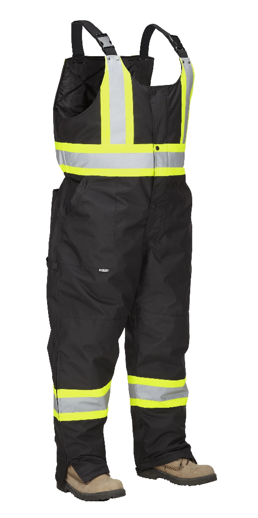 LAT-024-EN835RBK-2X Rip Stop Black Hi Vis Winter Safety Overall XX-large