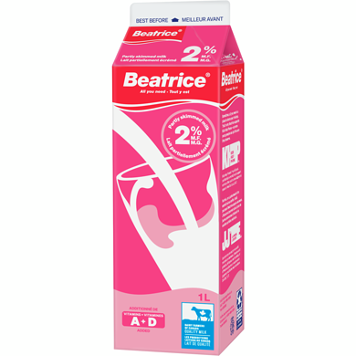 MILK2L Beatrice Milk 2%  -2L containers