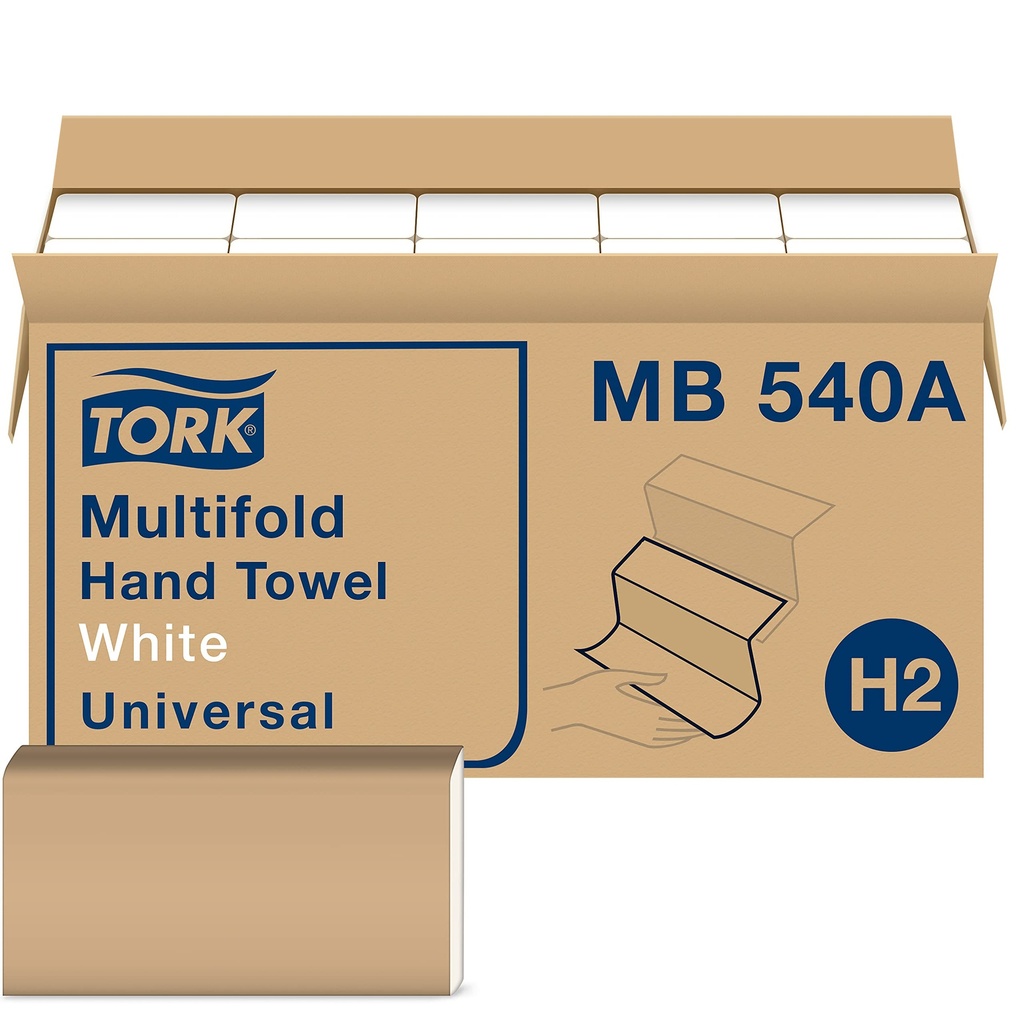 R3-14100538 Tork MB 540A White Multifold Towel 4000/CS