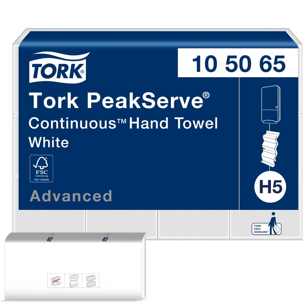 R3-14100682 Tork Advance Peakserve Continous Hand Towel 105065 1ply 410 sheets/pk 12pk/cs