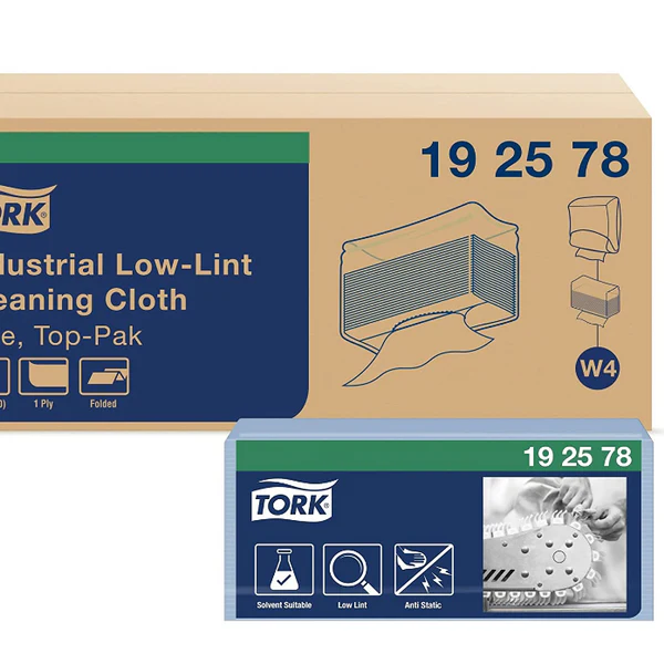 R3-14102578#B Tork Industrial Low Lint Blue Cleaning Cloth 1-ply 80/pkg 192578