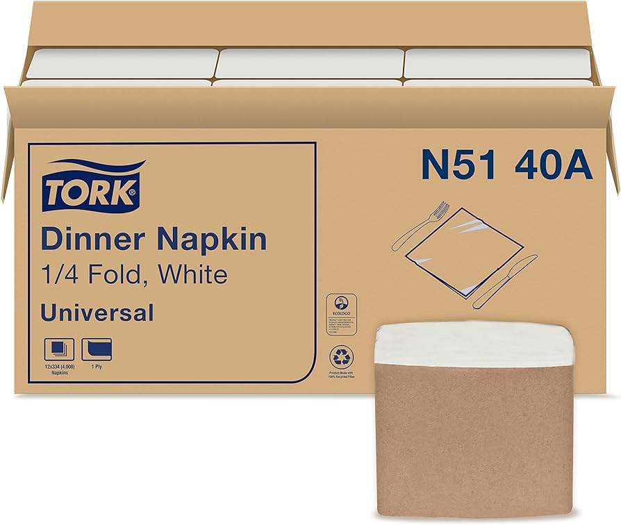 R3-14105142 Tork White Dinner Napkin N 51 40A 12/334