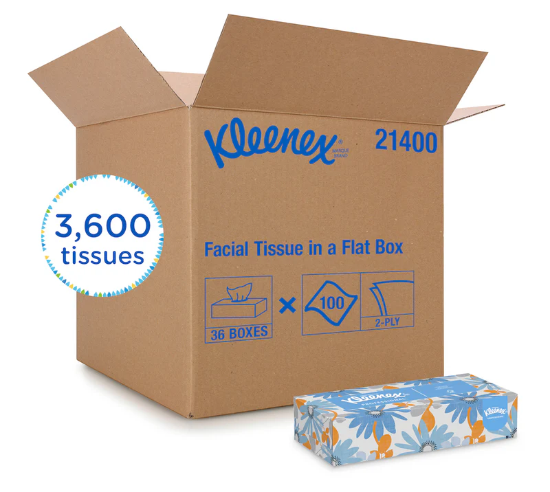 R3-15407606 Kleenex Facial Tissue White 21400  36/case