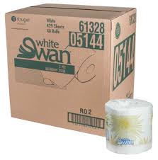 R3-17900131 White Swan 1 ply Quilted Bathroom Tissue 48/case