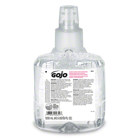 R3-35401911#B Gojo LTX12 1911 Clear and Mild Foaming Hand Soap 1200ml 