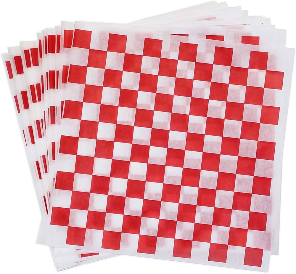 R3-46838189 12x12 Red Checkered Basket Liners 2000/cs